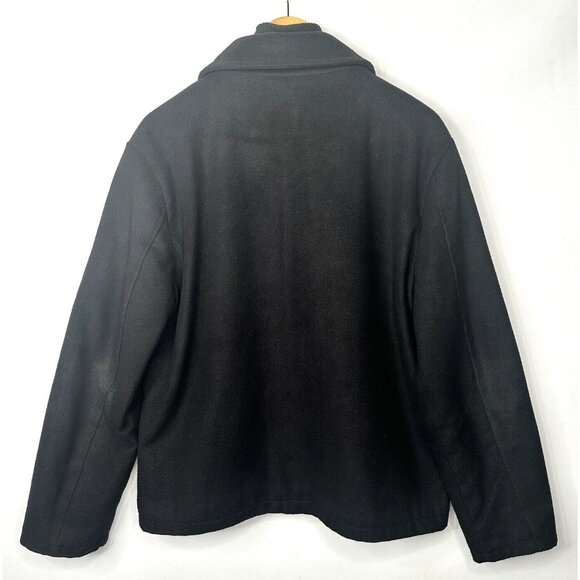 INC International Co Mens Wool Blend Coat Double Full Zip Lined Black Sz Medium - Picture 2 of 12